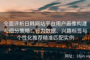 全面评析日韩网站平台用户画像构建与细分策略：行为数据、兴趣标签与个性化推荐精准匹配实例