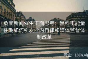 负面新闻催生正面思考：黑料正能量往期如何引发业内自律和媒体监督体制改革