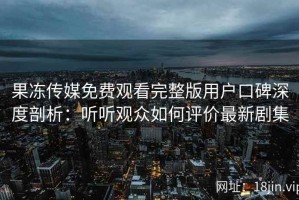 果冻传媒免费观看完整版用户口碑深度剖析：听听观众如何评价最新剧集