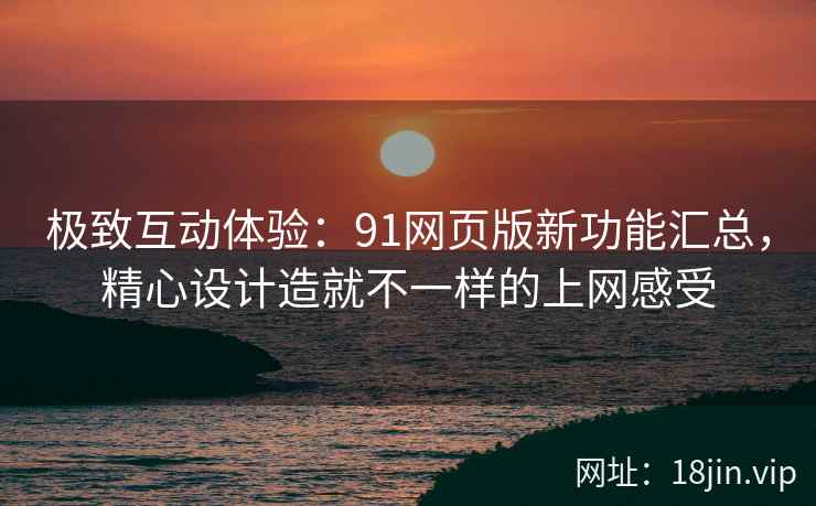 极致互动体验：91网页版新功能汇总，精心设计造就不一样的上网感受