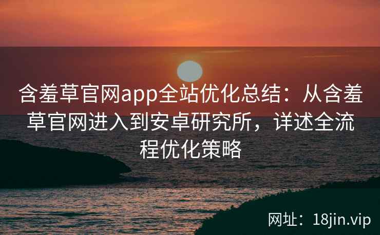 含羞草官网app全站优化总结：从含羞草官网进入到安卓研究所，详述全流程优化策略